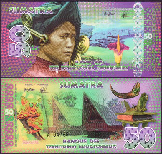 2015 Sumatra 50 Francs (Unc) L001671